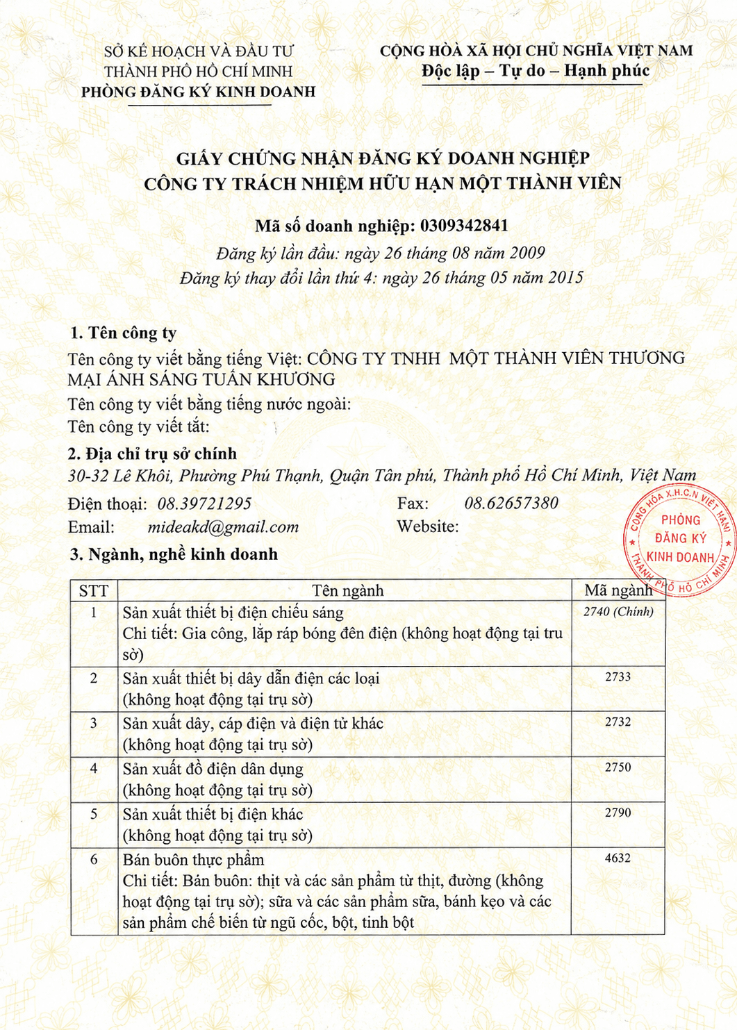 Đăng Ký Kinh Doanh