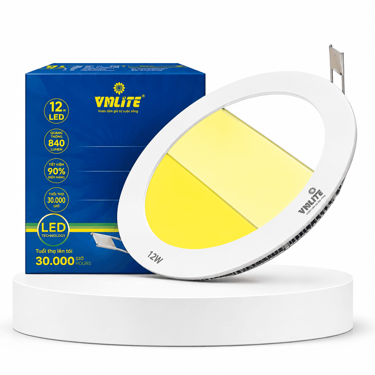 VNLITE LED ÂM TRẦN SM 12W 3 CHẾ ĐỘ TRÒN