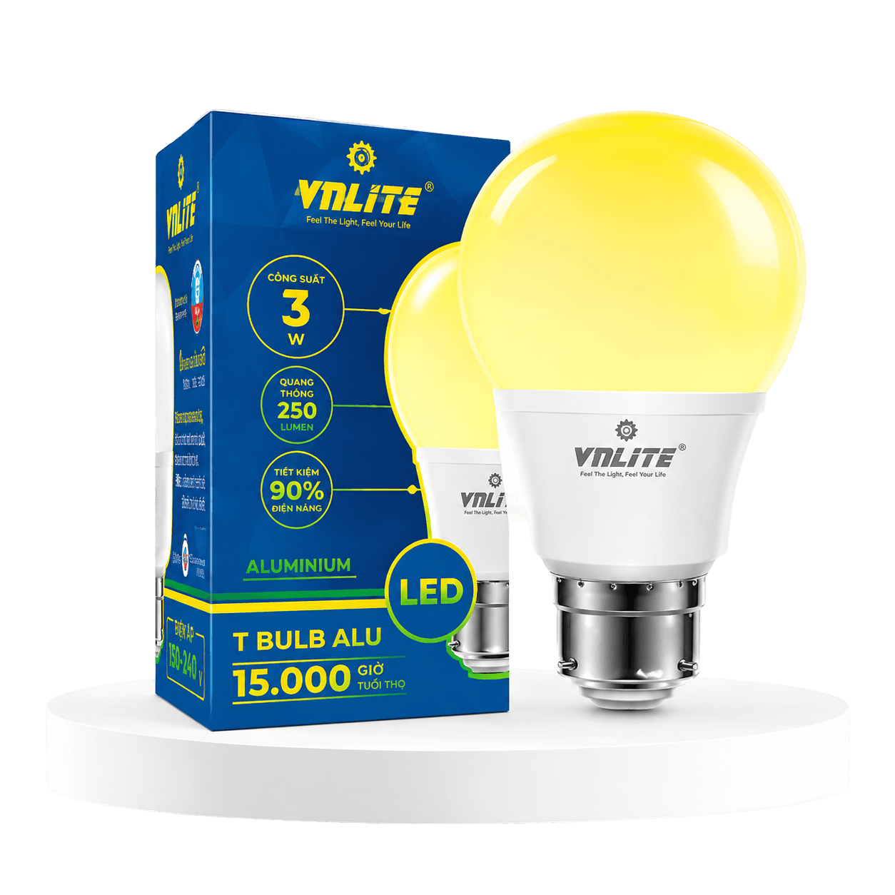 VNLITE LED A-BULB 3W 3000K E27